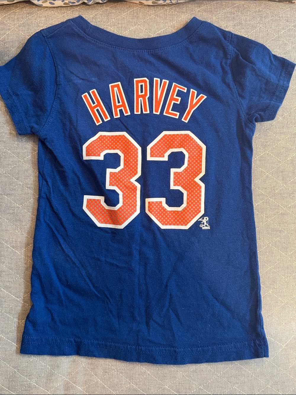 Mets kids' Blue 'Harvey 33' Short Sleeve Tee